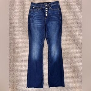 Lucky Brand Dark Blue Bootcut Jeans Raw Hem